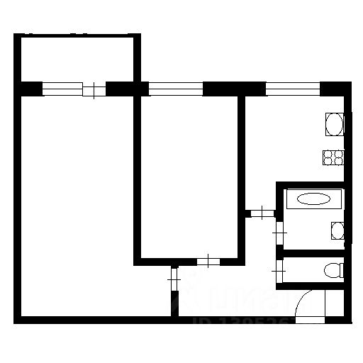 Планировка этой квартиры по данным Циан