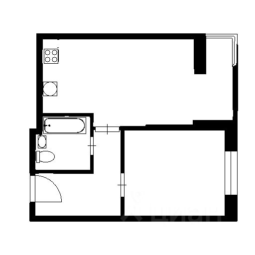 Планировка этой квартиры по данным Циан