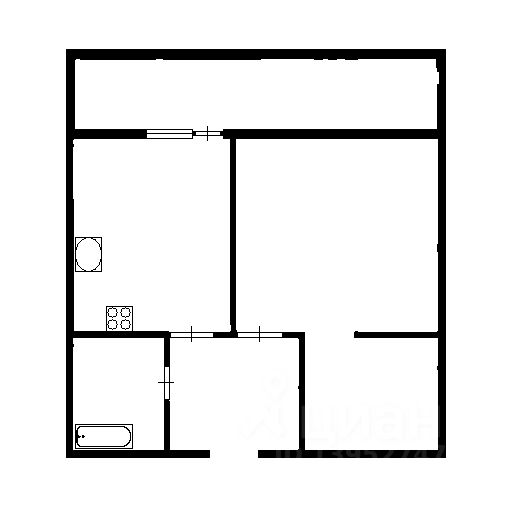 Планировка этой квартиры по данным Циан