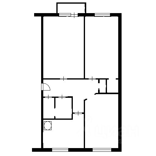 Планировка этой квартиры по данным Циан