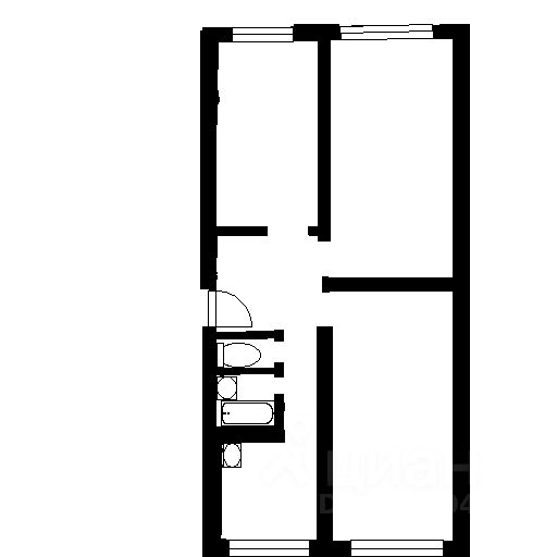 Планировка этой квартиры по данным Циан