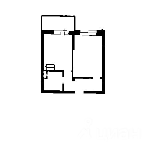 Планировка этой квартиры по данным Циан