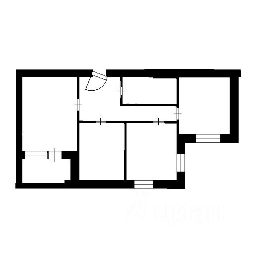 Планировка этой квартиры по данным Циан