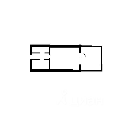 Планировка этой квартиры по данным Циан