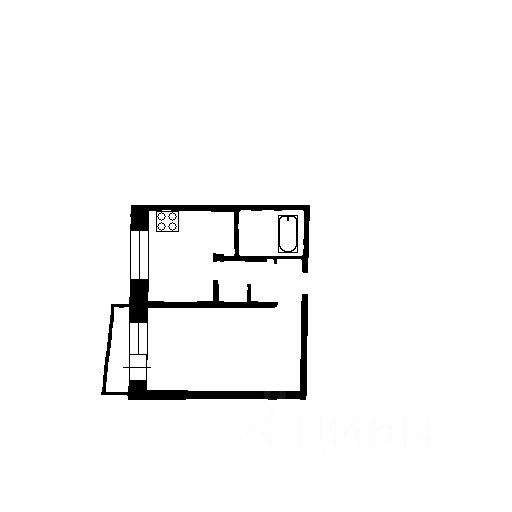 Планировка этой квартиры по данным Циан