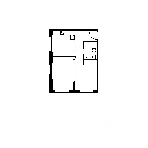 Планировка этой квартиры по данным Циан