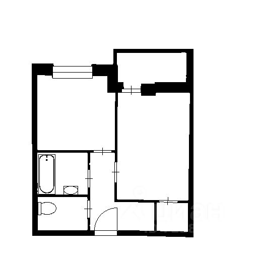 Планировка этой квартиры по данным Циан