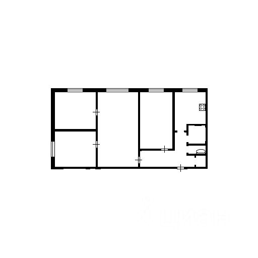 Планировка этой квартиры по данным Циан
