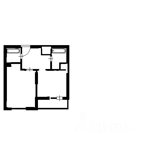 Планировка этой квартиры по данным Циан