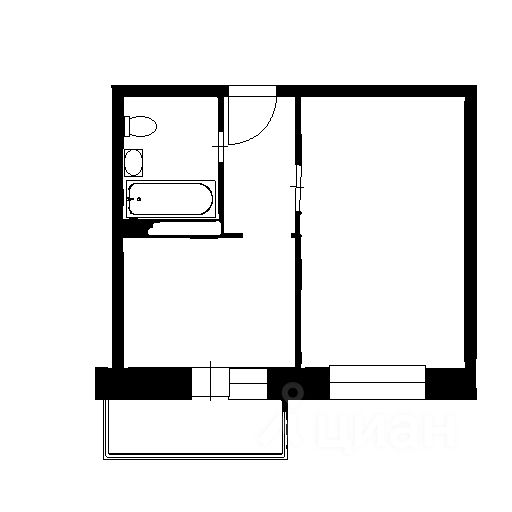 Планировка этой квартиры по данным Циан