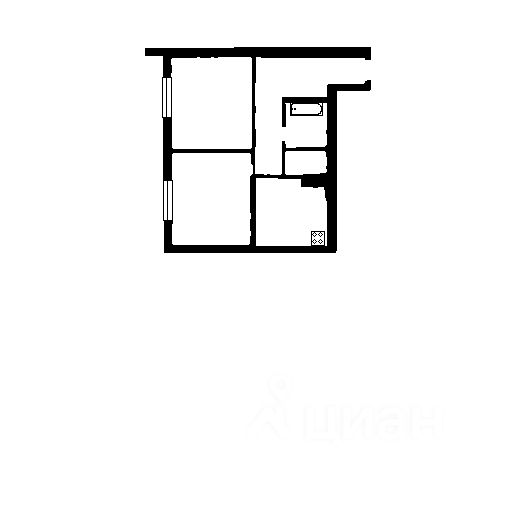 Планировка этой квартиры по данным Циан