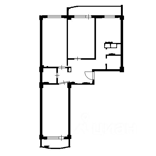 Планировка этой квартиры по данным Циан
