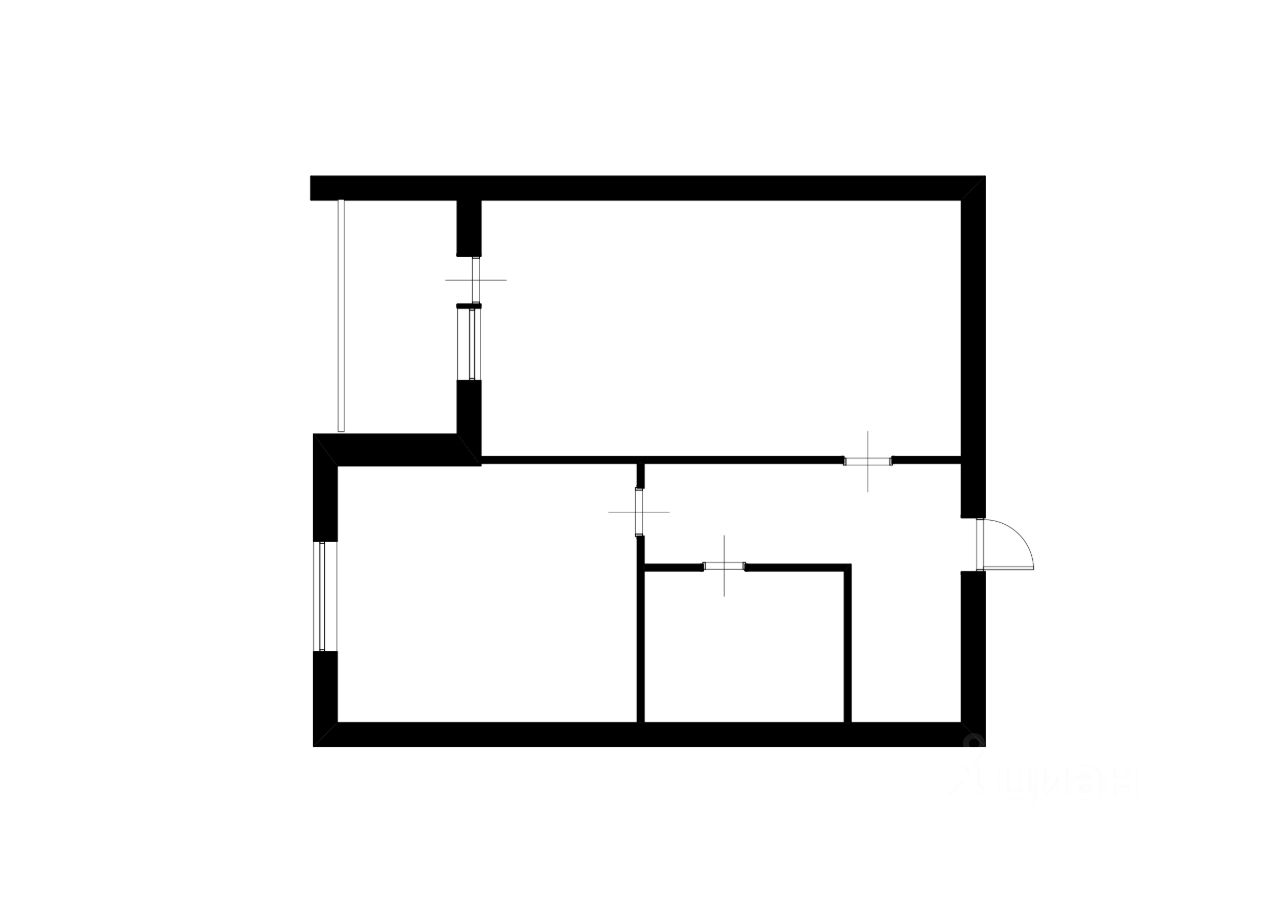 Планировка этой квартиры по данным Циан