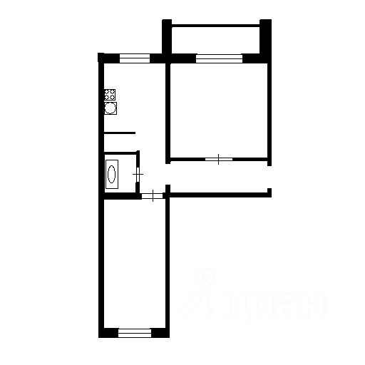 Планировка этой квартиры по данным Циан