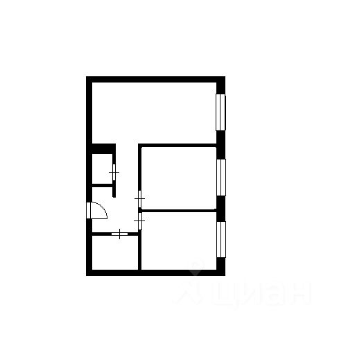 Планировка этой квартиры по данным Циан