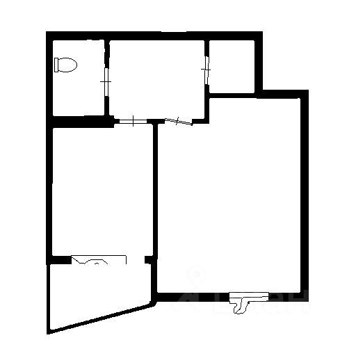 Планировка этой квартиры по данным Циан