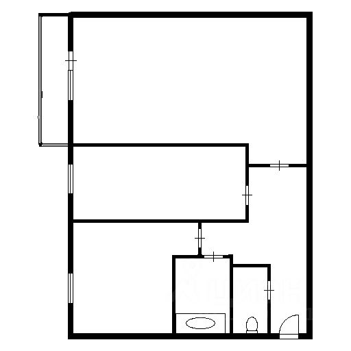 Планировка этой квартиры по данным Циан