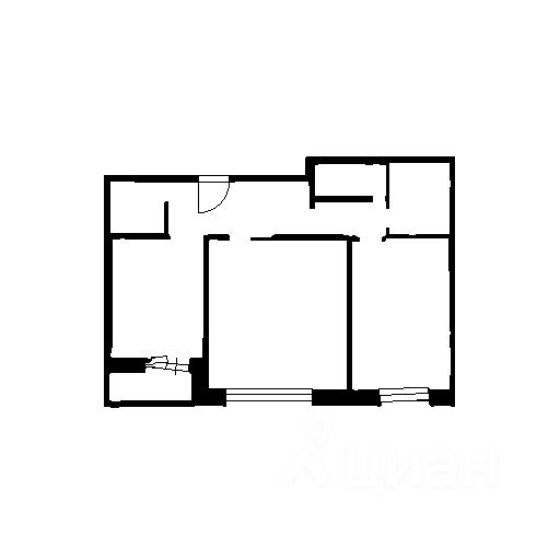Планировка этой квартиры по данным Циан