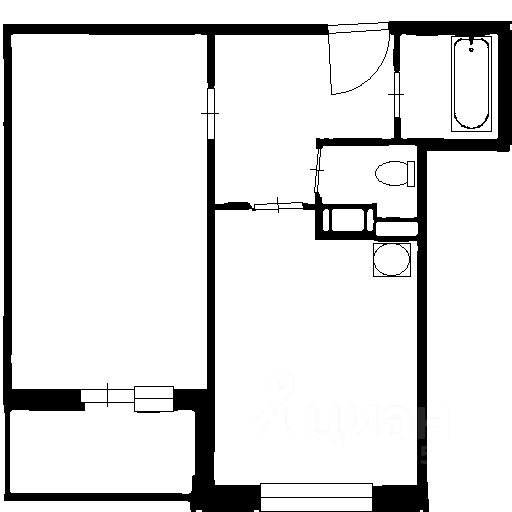 Планировка этой квартиры по данным Циан