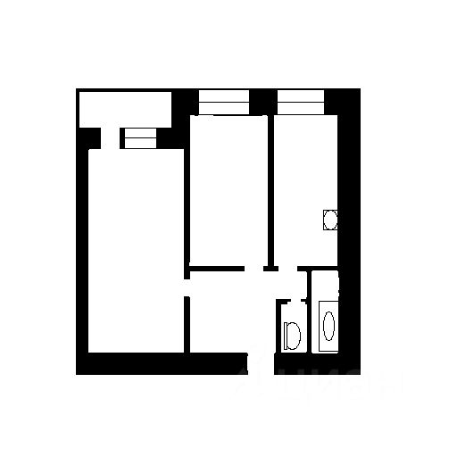 Планировка этой квартиры по данным Циан