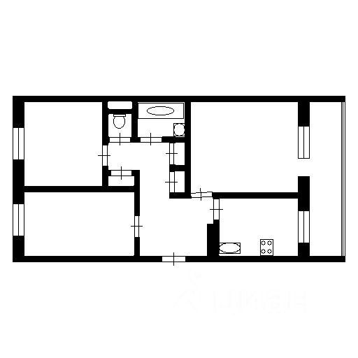 Планировка этой квартиры по данным Циан