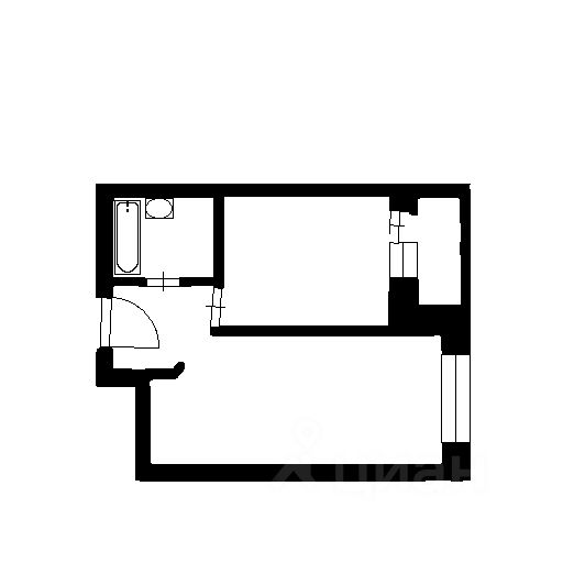 Планировка этой квартиры по данным Циан