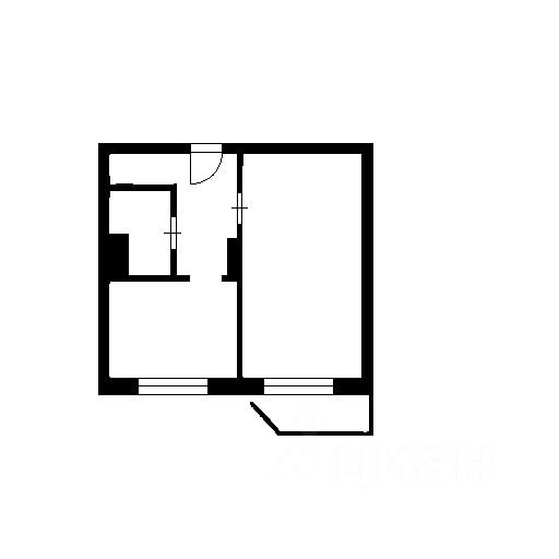 Планировка этой квартиры по данным Циан