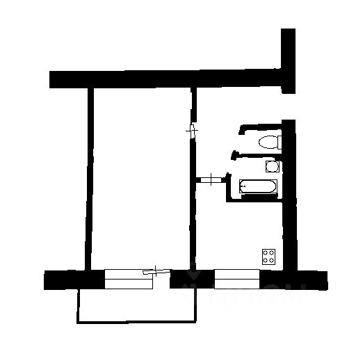 Планировка этой квартиры по данным Циан