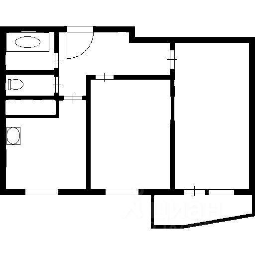 Планировка этой квартиры по данным Циан