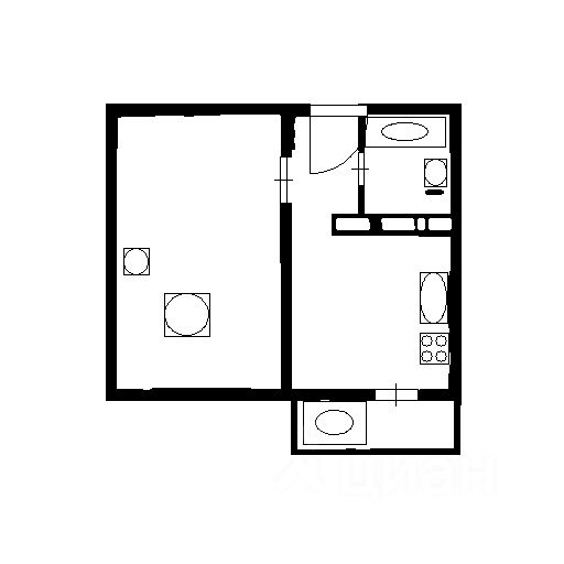 Планировка этой квартиры по данным Циан