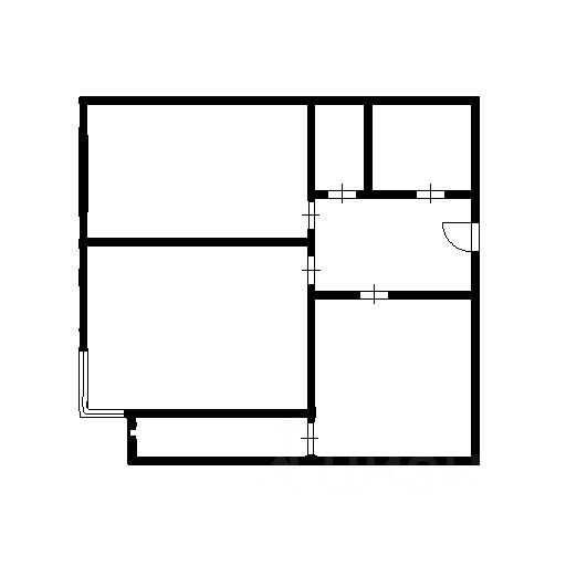 Планировка этой квартиры по данным Циан