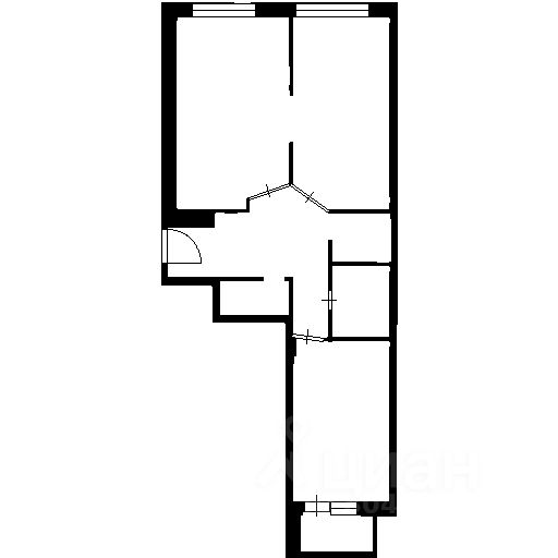 Планировка этой квартиры по данным Циан