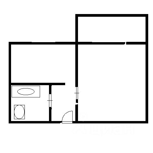 Планировка этой квартиры по данным Циан