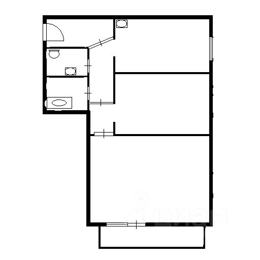 Планировка этой квартиры по данным Циан
