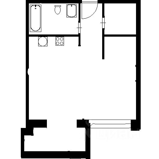 Планировка этой квартиры по данным Циан