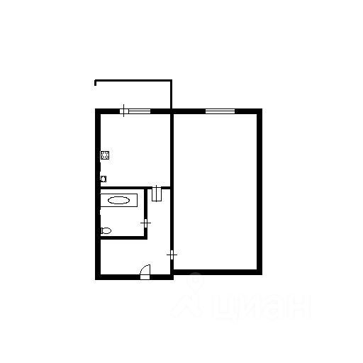 Планировка этой квартиры по данным Циан