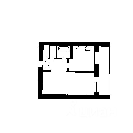 Планировка этой квартиры по данным Циан