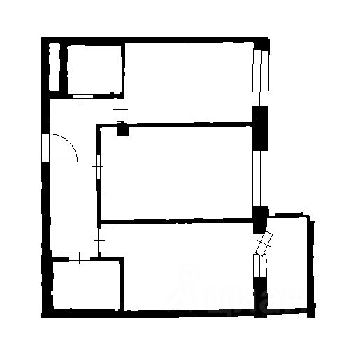 Планировка этой квартиры по данным Циан