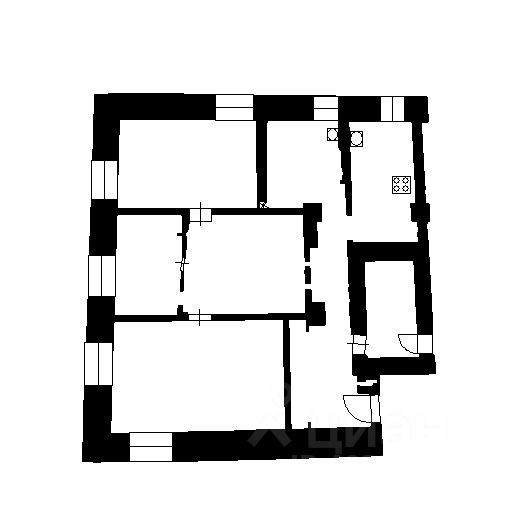 Планировка этой квартиры по данным Циан