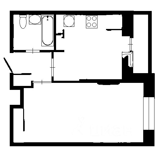 Планировка этой квартиры по данным Циан