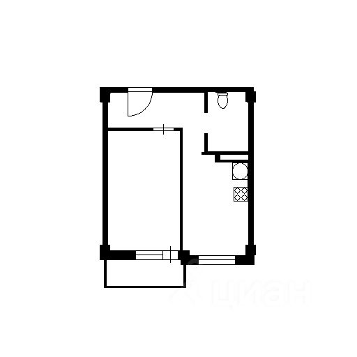 Планировка этой квартиры по данным Циан