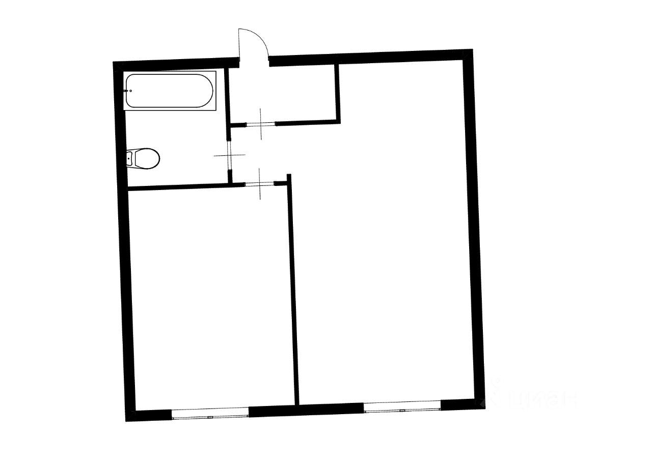 Планировка этой квартиры по данным Циан