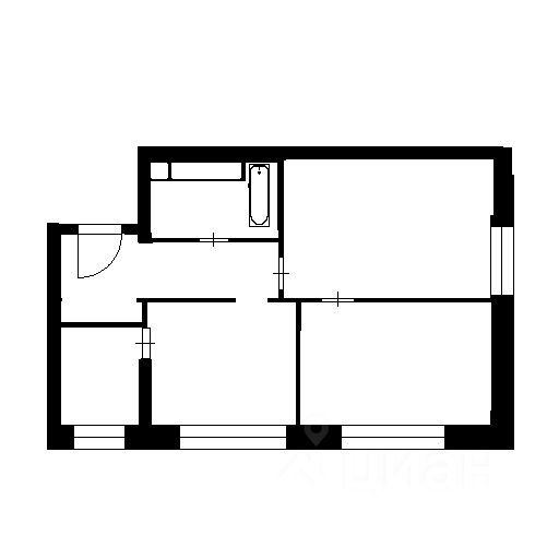 Планировка этой квартиры по данным Циан