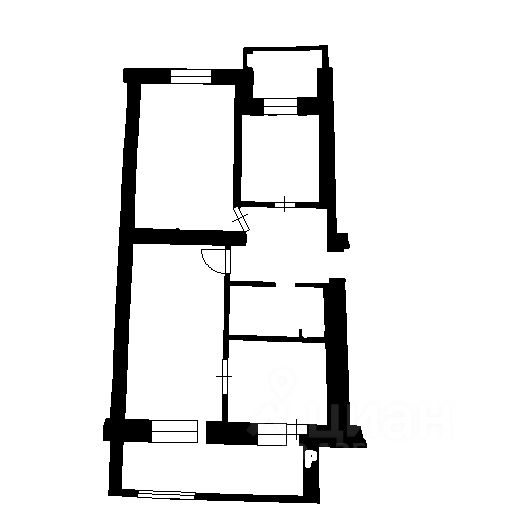 Планировка этой квартиры по данным Циан