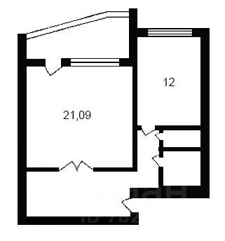 Планировка этой квартиры по данным Циан