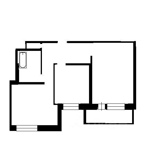 Планировка этой квартиры по данным Циан