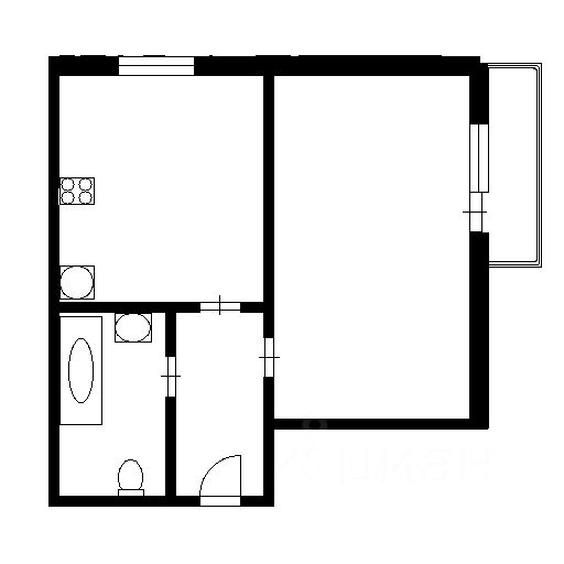 Планировка этой квартиры по данным Циан