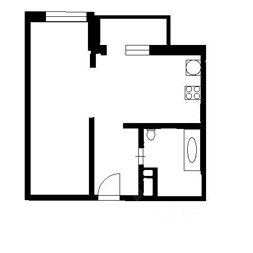 Планировка этой квартиры по данным Циан