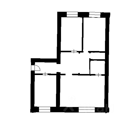 Планировка этой квартиры по данным Циан