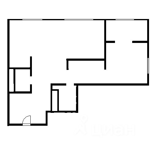 Планировка этой квартиры по данным Циан
